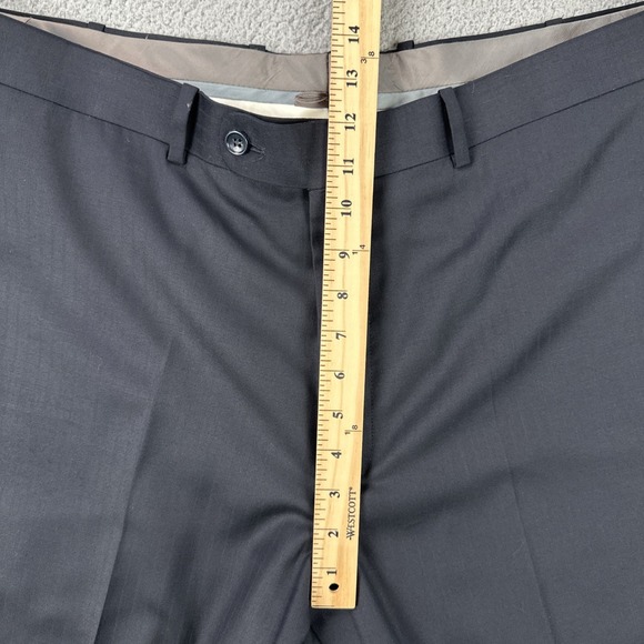 Caravelli Super 140s Kelly OP Dress Pants Men 40x28 Navy Blue Merino Wool Lined - Picture 10 of 16